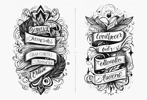 Citation avec deux écritures différentes tattoo idea