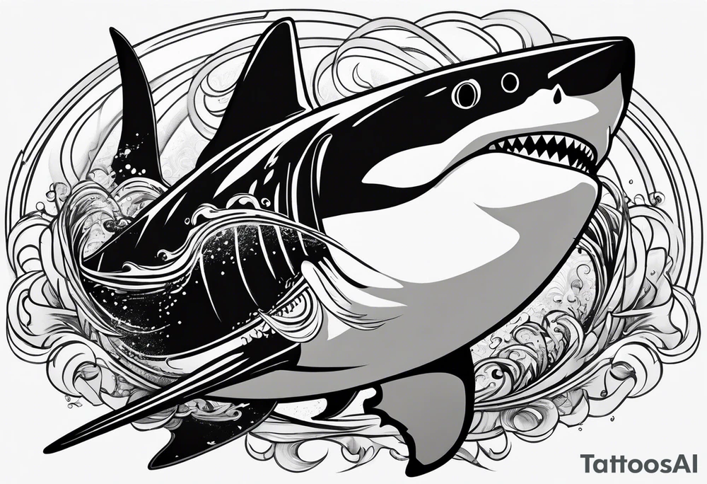 Great white shark tattoo idea