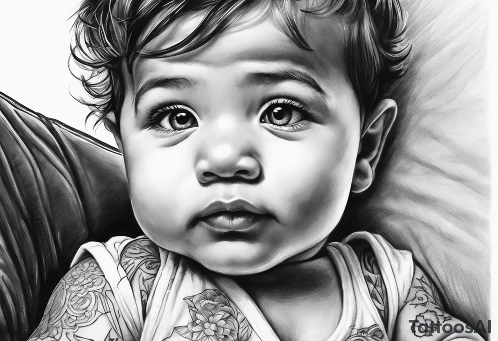 Baby boy tattoo idea