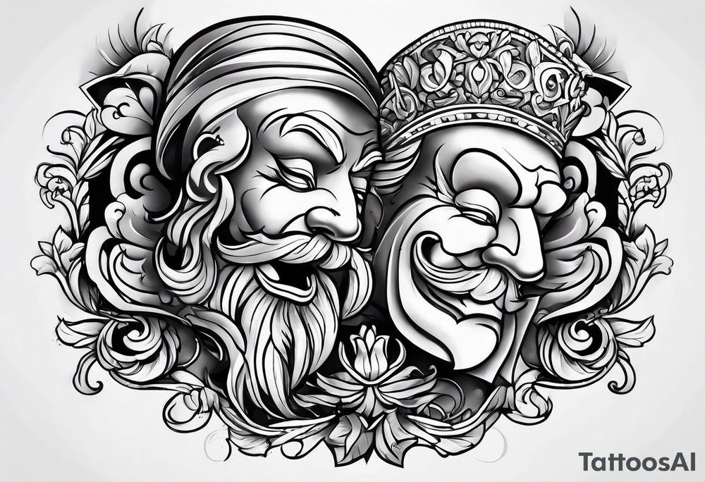 Comedy and Tragedy tattoo idea