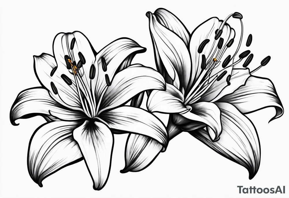 Small lily tattoo idea