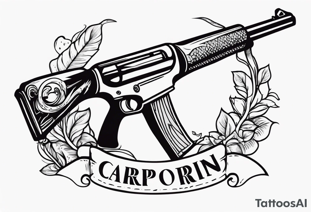 capricorn with sunglasses and a shotgun tattoo idea