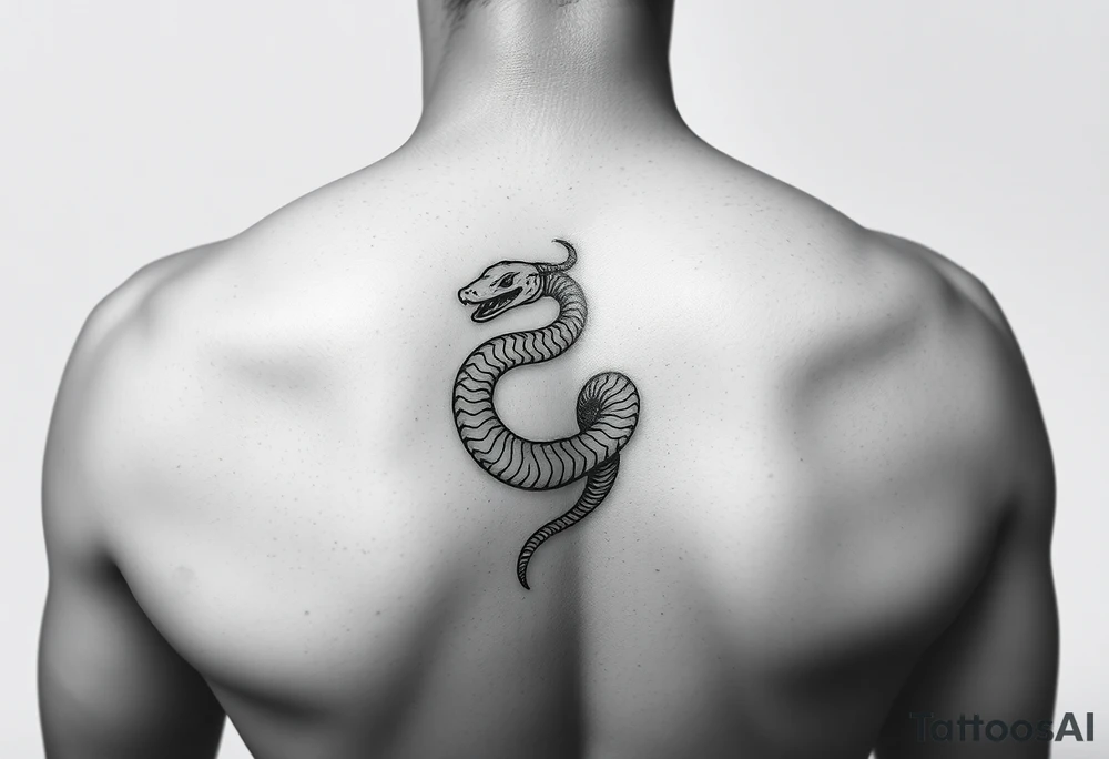 white snake around wrist tattoo idea