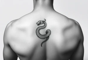 white snake around wrist tattoo idea
