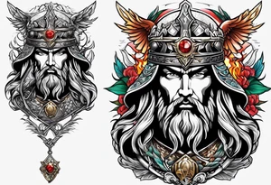 The armor of Jesus Christ fight off evil spirit tattoo idea