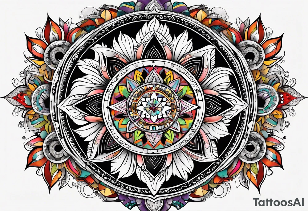 wonderland  dead 
rabbit mandalas feather compass tattoo idea