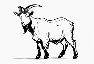 goat animal tattoo idea