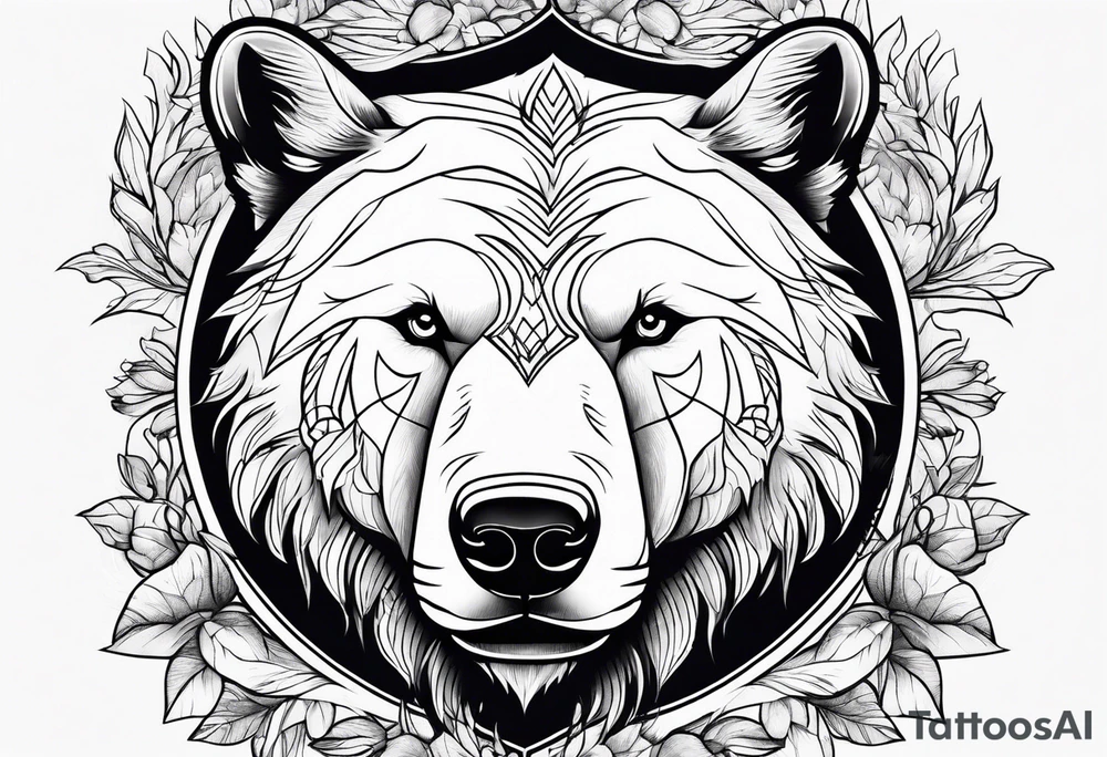 white bear tattoo idea
