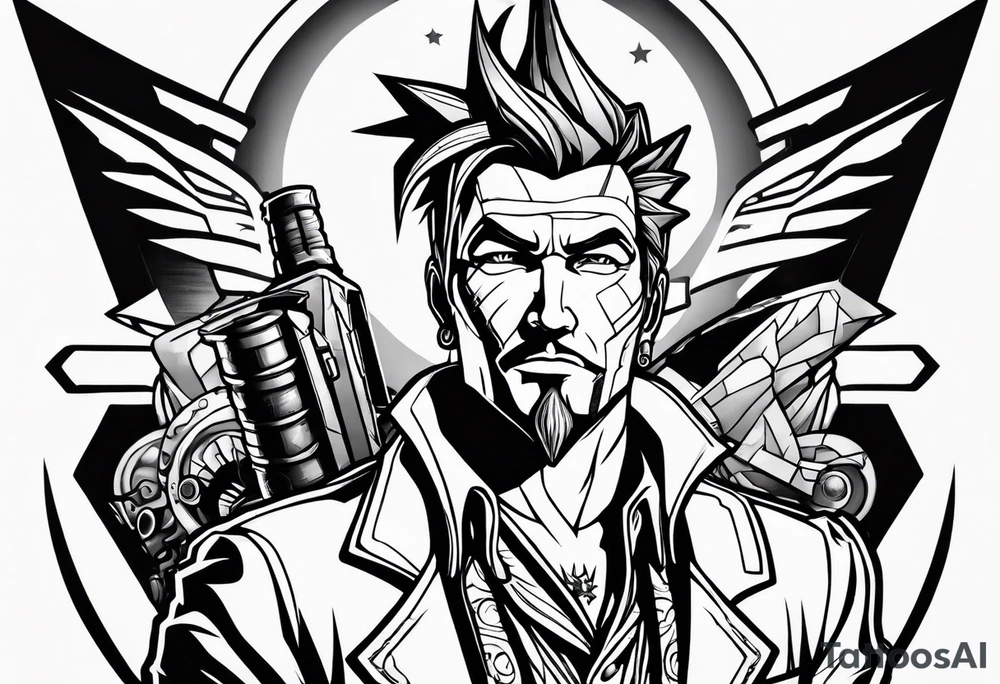 Borderlands handsome jack tattoo idea