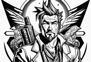 Borderlands handsome jack tattoo idea