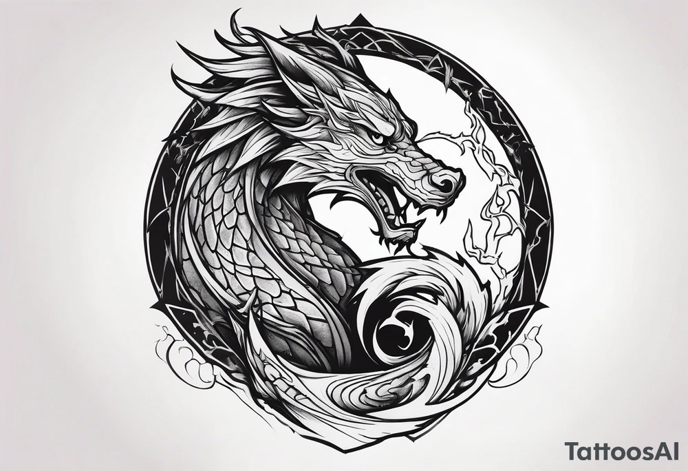 Wizard with dragon tattoo idea