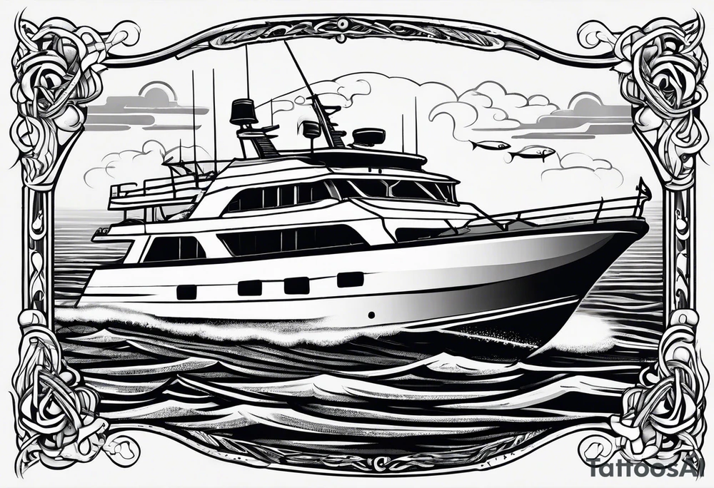 Deep Sea Fishing 
Boat
Beers
Cigars tattoo idea