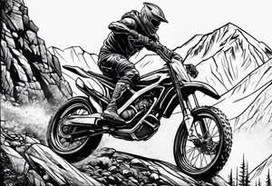 Green goblin riding a full suspension mountain bike tattoo idea