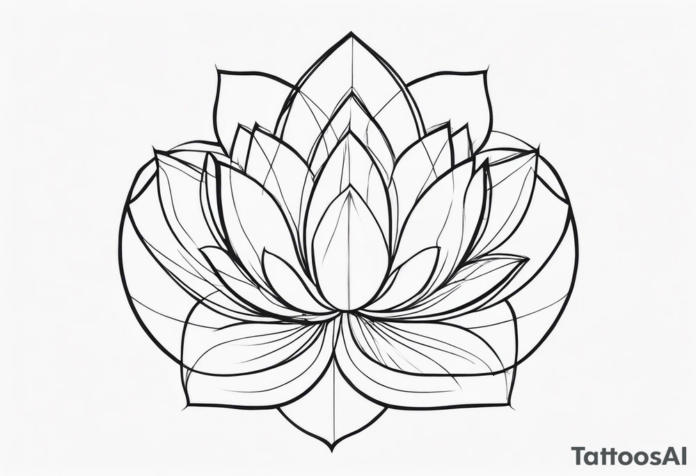 Golden ratio with lotus tattoo idea