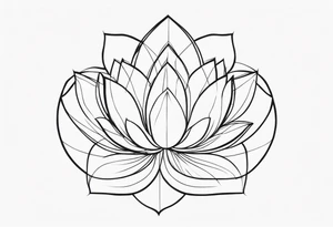 Golden ratio with lotus tattoo idea