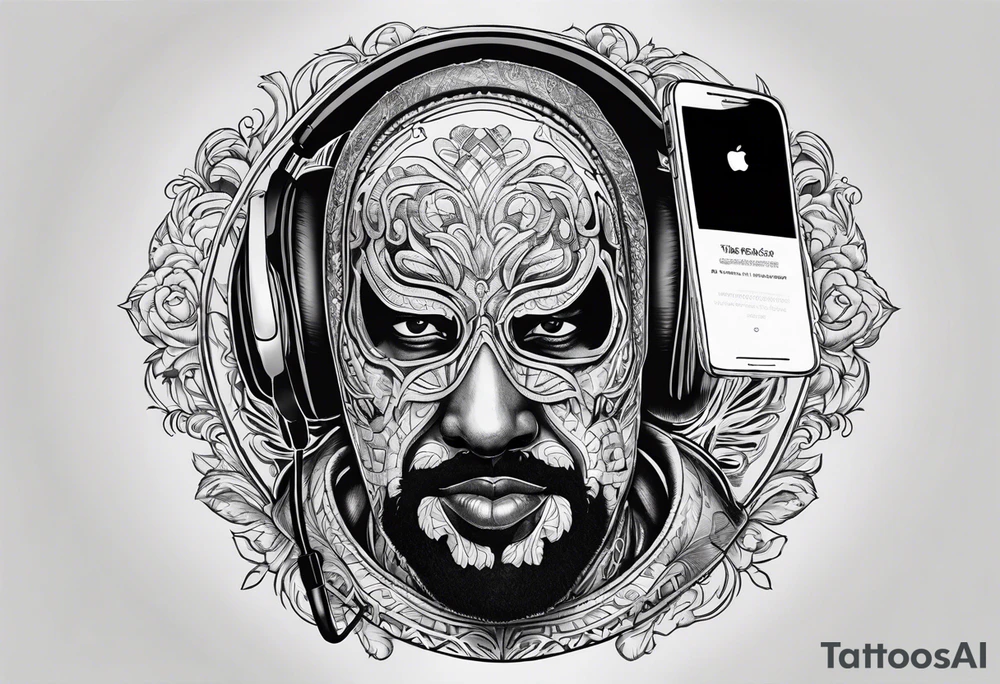 ghostFACE WITH PHONE tattoo idea