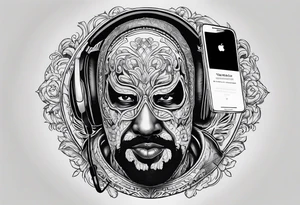 ghostFACE WITH PHONE tattoo idea