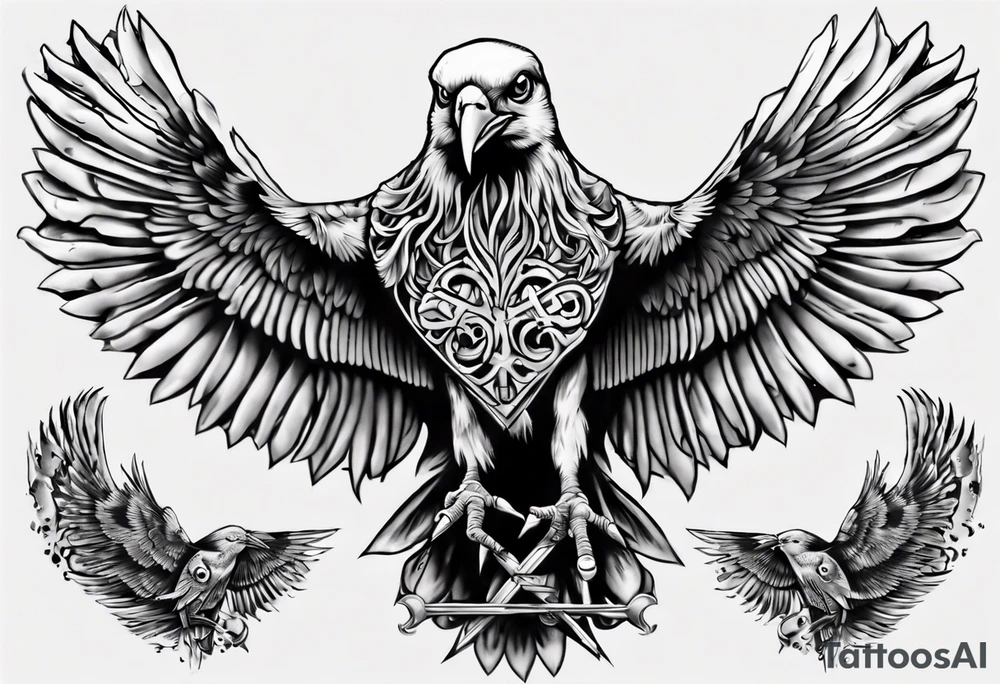 highly detailed free bird
 Lynyrd Skynyrd tattoo idea