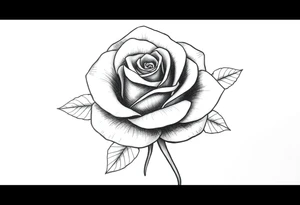 ROSE WITH FLORIDA WRITTEN IN VERTICAL AS STEM tattoo idea