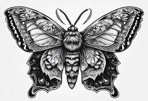 Death moth hand tattoo tattoo idea