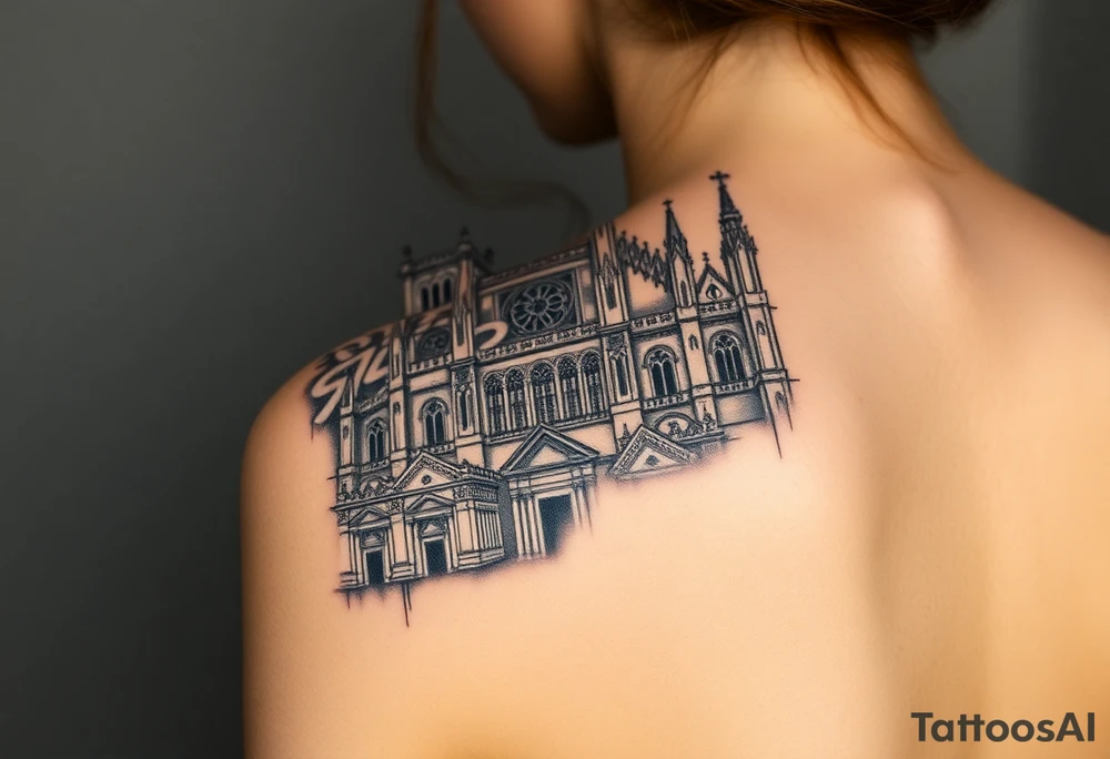 Milan Cathedral damaged and covered in graffiti tattoo idea