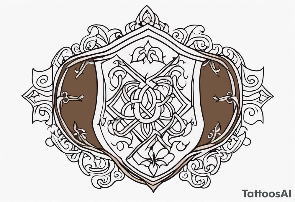 old english brown tattoo idea