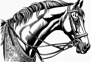 horse harness racing tattoo idea