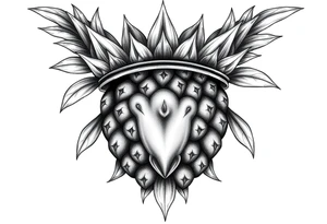 Crown pineapple vagina and anus tattoo idea