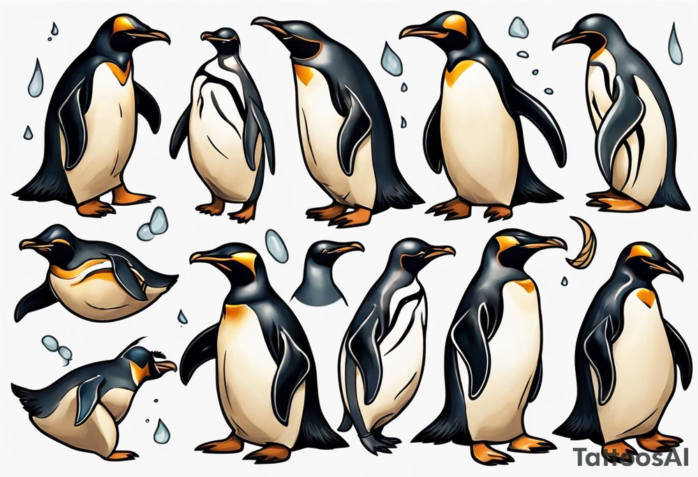 Fiordland Penguins tattoo idea