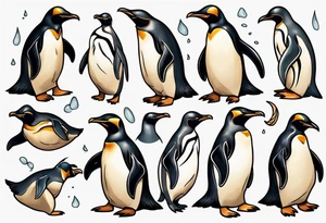 Fiordland Penguins tattoo idea