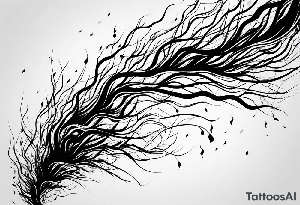 lightning like veins tattoo idea