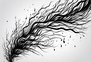 lightning like veins tattoo idea