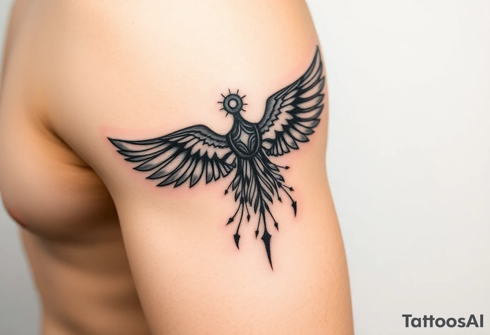 A tattoo representing self-discovery, freedom, and acceptance. Incorporate flowing silhouettes, abstract lines, or interconnected shapes that evoke a sense of unity, growth, and emotional strength. Keep the design elegant, modern, and deeply meaningful. tattoo idea