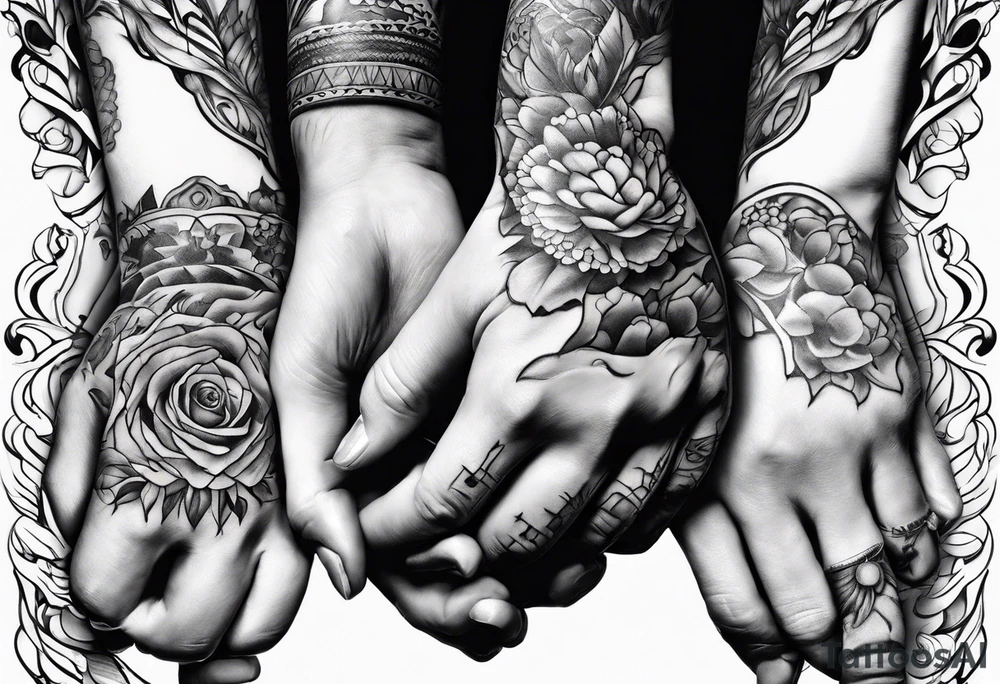 Creation of Adam hands tattoo idea