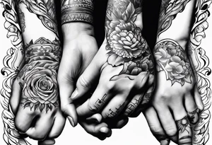 Creation of Adam hands tattoo idea