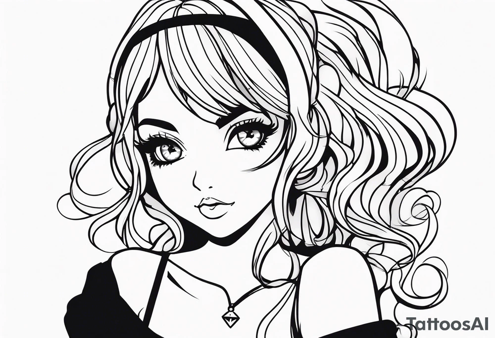 Anime girl tattoo idea