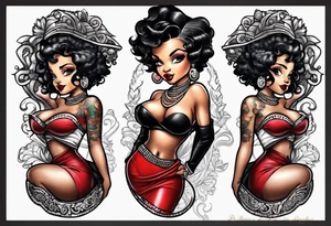 African american betty boop tattoo idea
