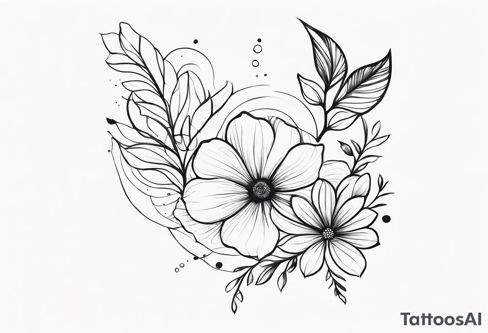 floral leg sleeve tattoo idea