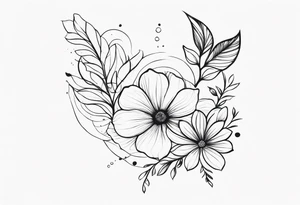 floral leg sleeve tattoo idea