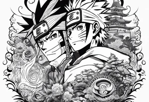 Naruto mixed with monkey d luffy tattoo idea