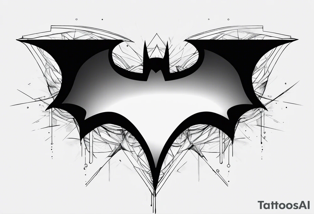 New batman symbol, grunge, sketchy tattoo idea