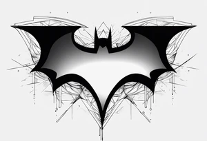 New batman symbol, grunge, sketchy tattoo idea