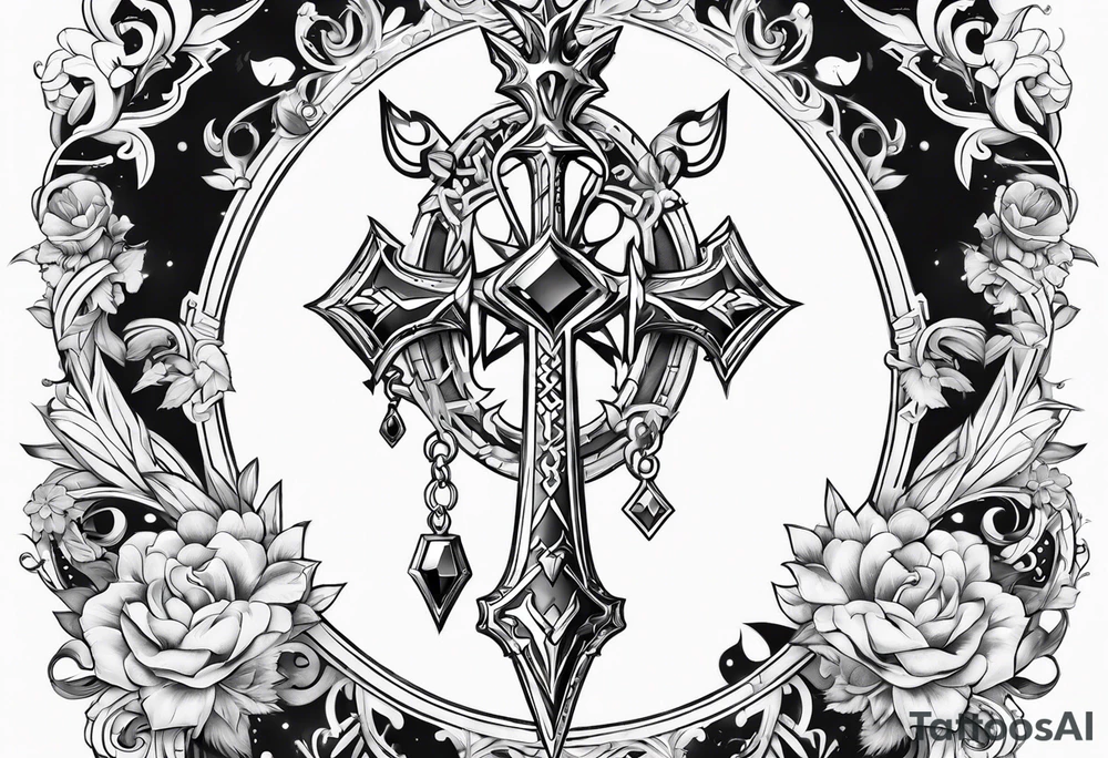Kingdom Hearts Keyblade tattoo idea