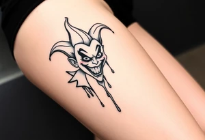 Candy new age joker dripping tattoo idea