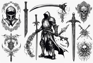 Knight withe the scythe tattoo idea