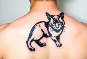 black cat tattoo idea