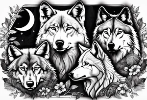 Wolf family tattoo idea