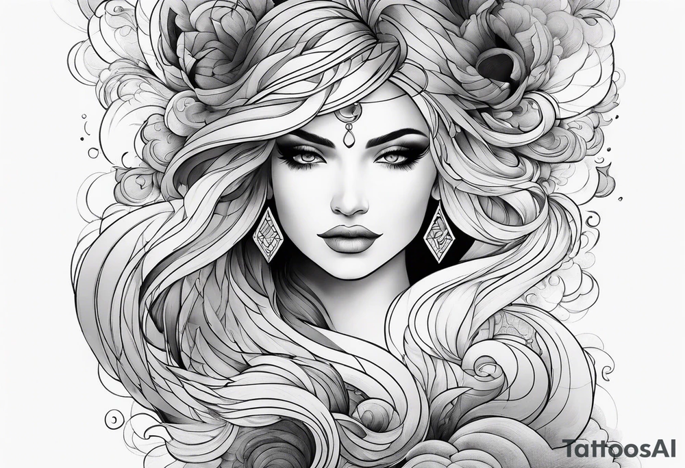 sleeve with clouds tattoo idea