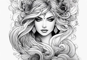 sleeve with clouds tattoo idea