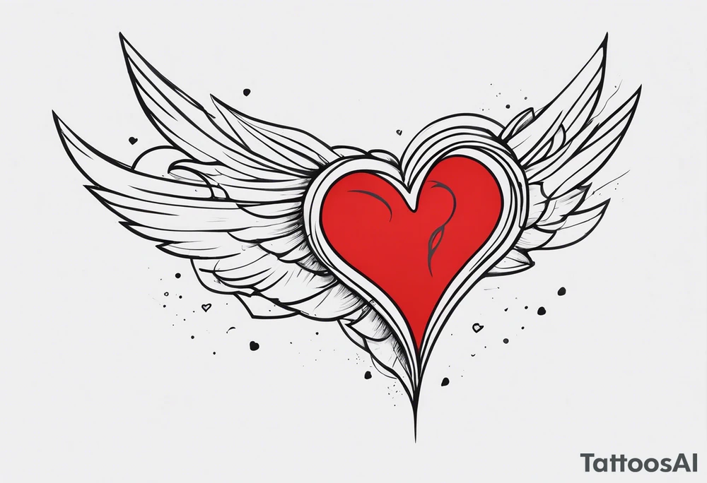 Broken Heart that says Never Say Never tattoo idea